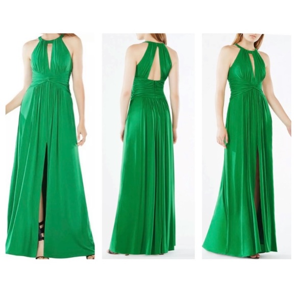 BCBGMaxAzria Dresses & Skirts - BCBGMAXAZRIA christiana green jersey long gown